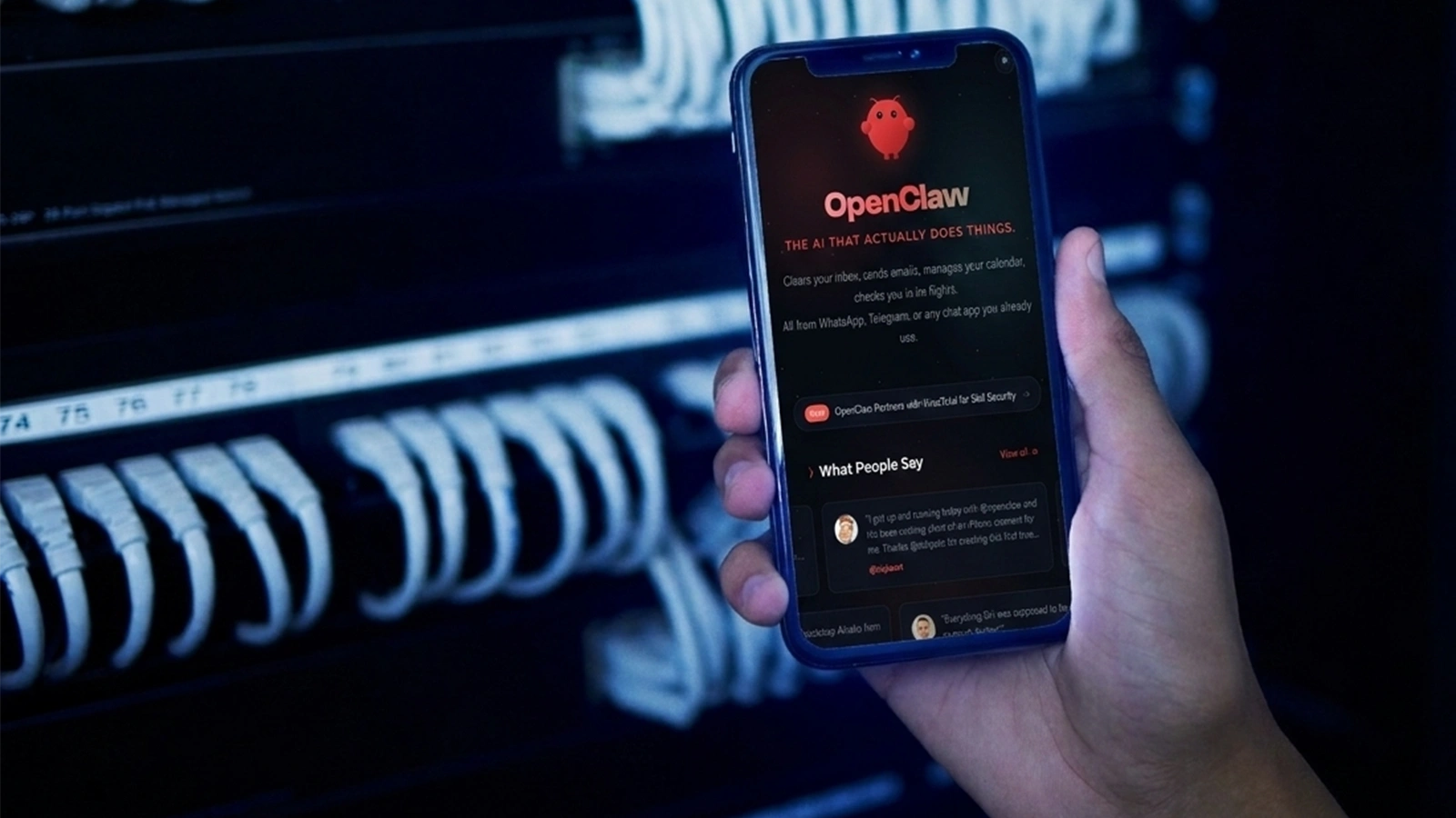 OpenClaw AI assistant running on a smartphone, automating tasks through messaging apps